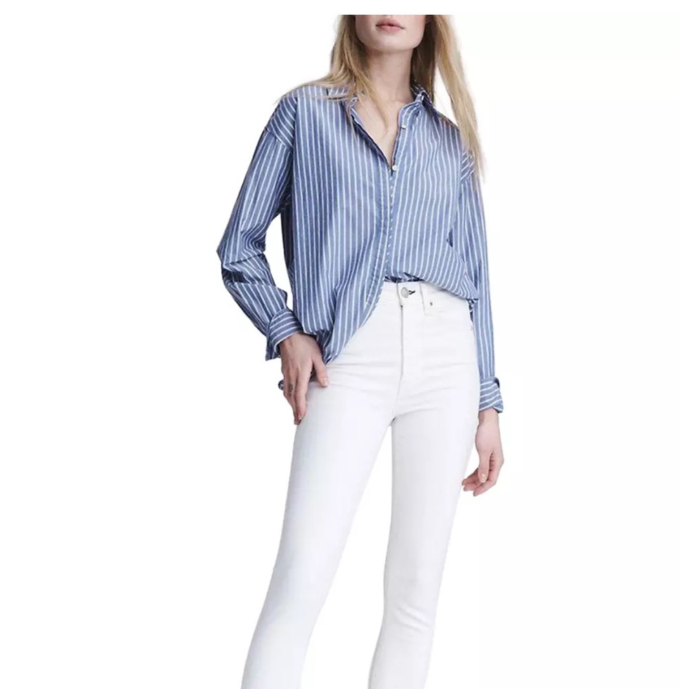 NWT rag & bone Jeans White Nina HighRise Ankle Skinny Retail $250 Size 23 - Picture 3 of 11